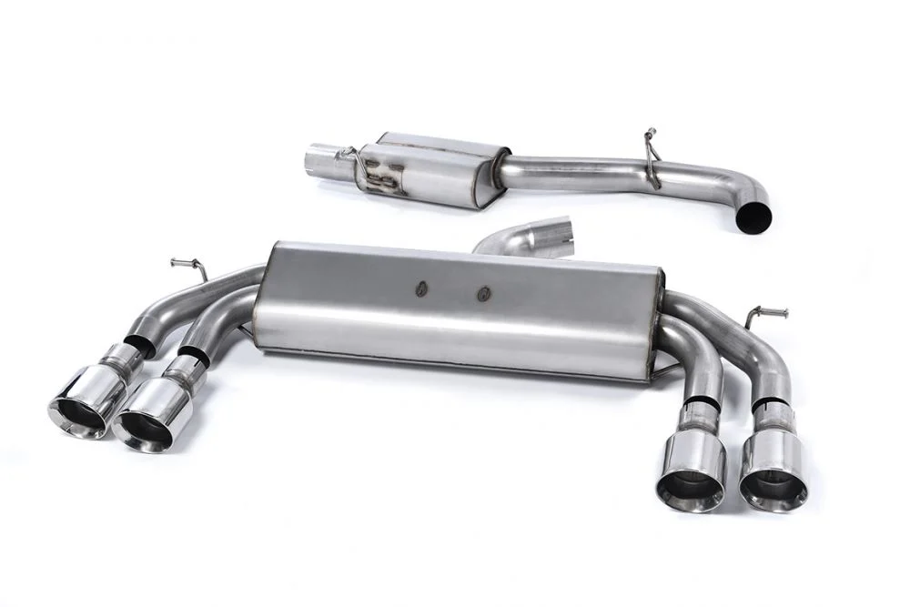 Milltek Non-Valved & Resonated Cat-Back Race Exhaust System w/ Quad GT Trims Audi S3 8V / 8V.2 (Non-GPF) 2013-2018