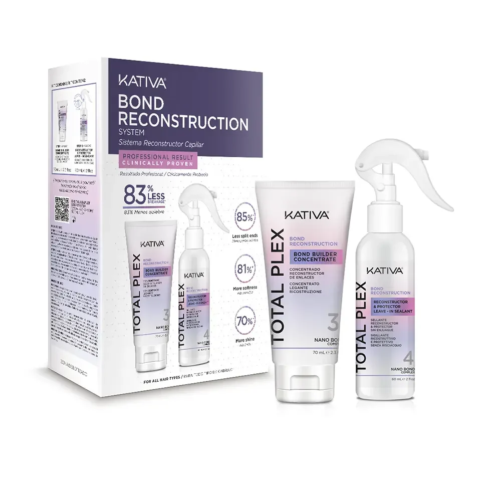 Kit Ricostruzione Kativa Total Plex - set balsamo capelli rigenerante, 60ml + 70ml