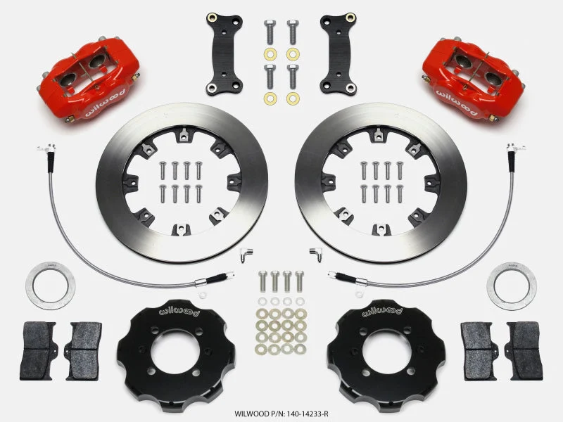 Wilwood Forged Dynalite Front Hat Kit 12.19in Red 2016-Up Mazda MX5 Miata w/ Lines