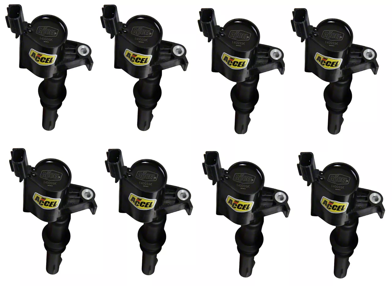 Accel SuperCoil Ignition Coils; Black; 8-Pack (04-08 5.4L F-150)