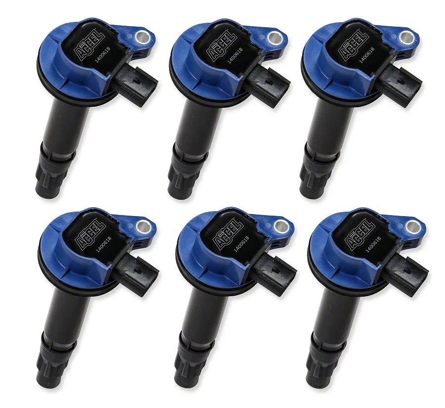 Accel SuperCoil Ignition Coils; Blue; 6-Pack (11-14 3.7L F-150)