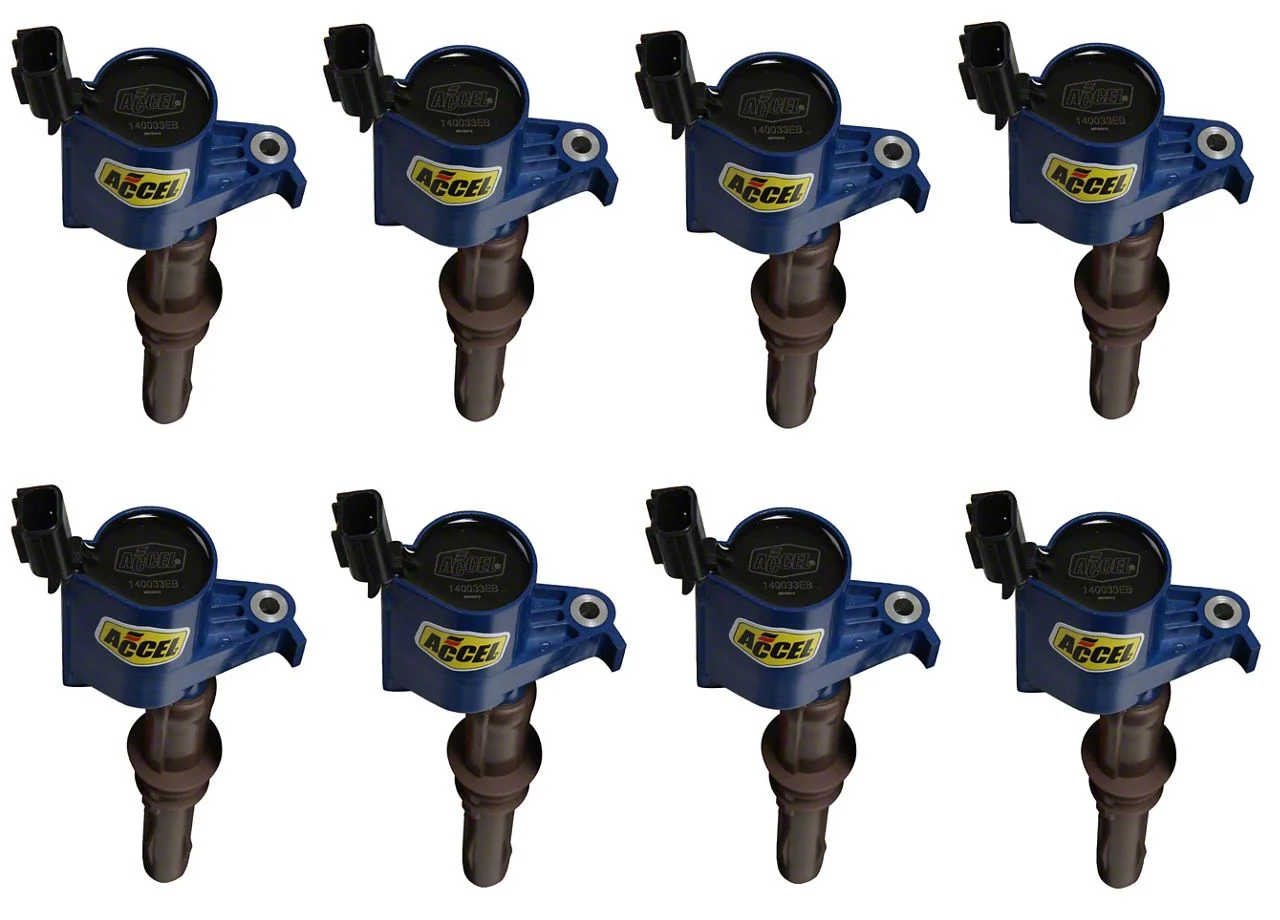 Accel SuperCoil Ignition Coils; Blue; 8-Pack (08-10 4.6L, 5.4L F-150)