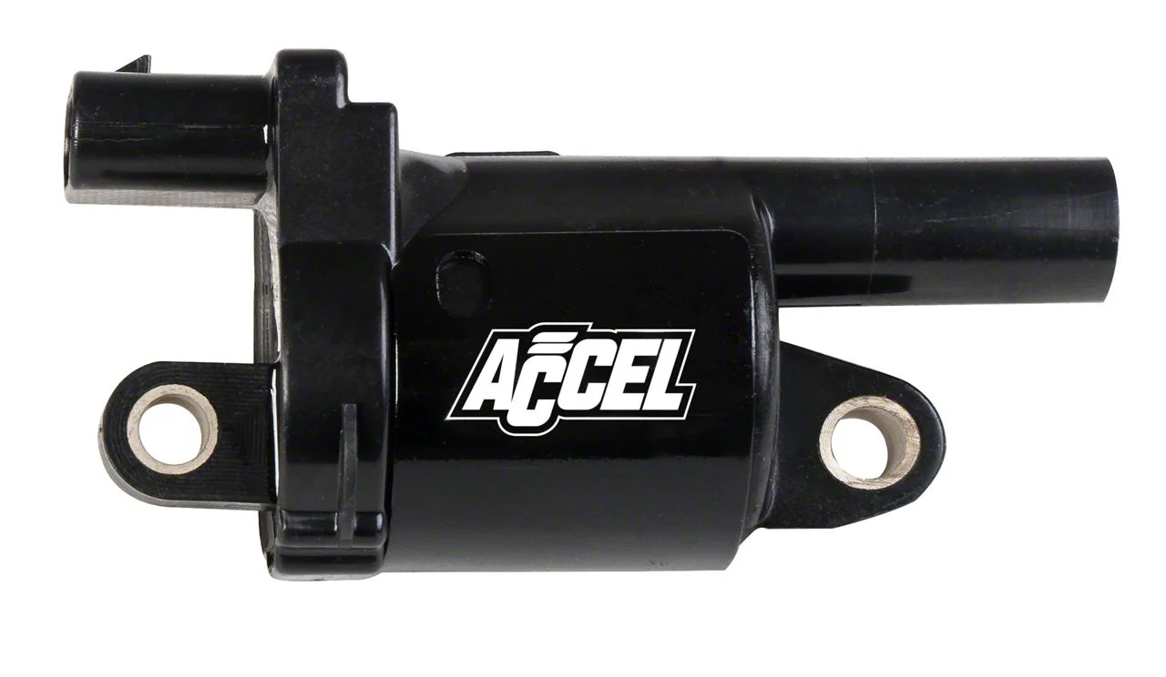 Accel Ignition Coil; Round; Black (14-18 Silverado 1500)