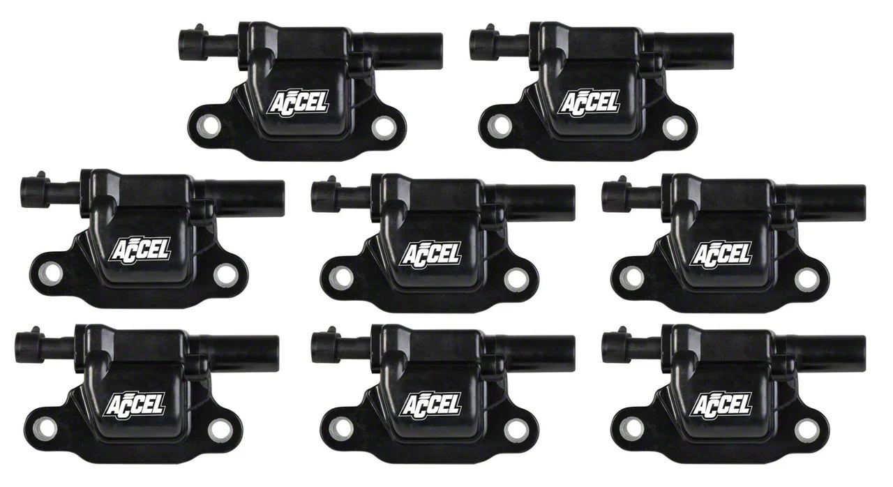 Accel Square Coil Packs; Black (14-18 V8 Silverado 1500)