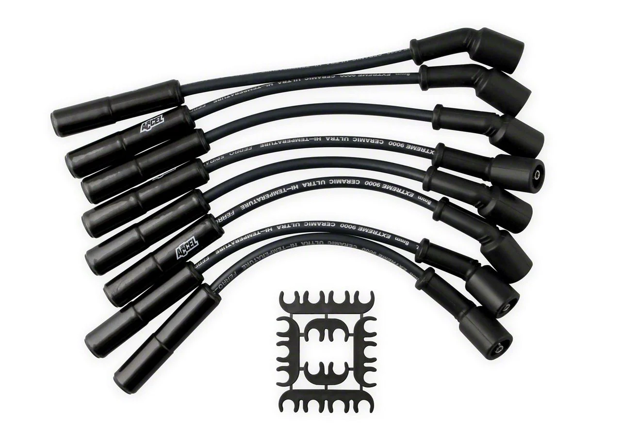 Accel Extreme 9000 Spark Plug Wire Set; Black (15-16 Tahoe)