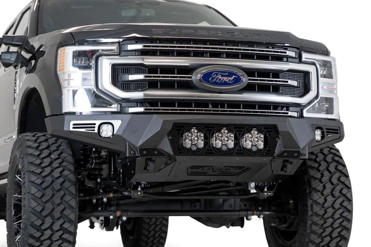 Addictive Desert Designs Bomber Front Bumper for Baja Designs LP6 Round Lights (17-22 F-250 Super Duty)