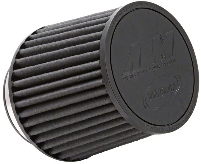 AEM Induction Brute Force DryFlow Air Filter; 4-Inch Inlet / 5.25-Inch Length (Universal; Some Adaptation May Be Required)