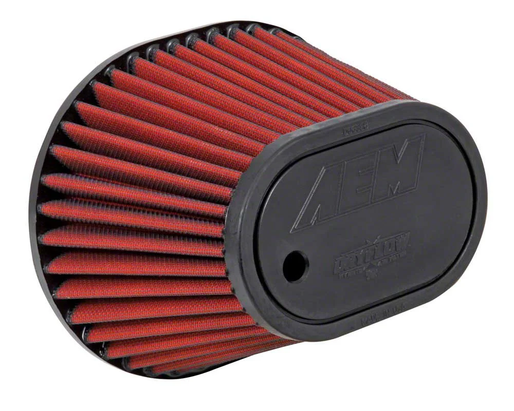 AEM Induction DryFlow Air Filter; 3.50-Inch Inlet / 5.50-Inch Length (Universal; Some Adaptation May Be Required)