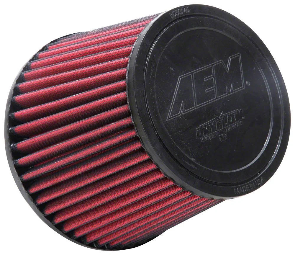 AEM Induction DryFlow Air Filter; 5-Inch Inlet / 5-Inch Length (Universal; Some Adaptation May Be Required)