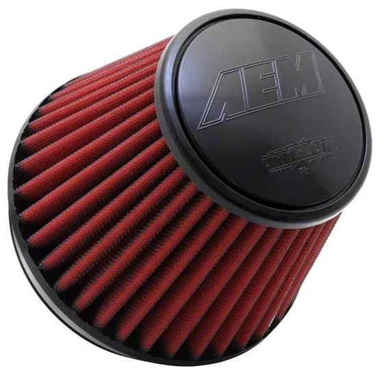AEM Induction DryFlow Air Filter; 6-Inch Inlet / 6-Inch Length (Universal; Some Adaptation May Be Required)
