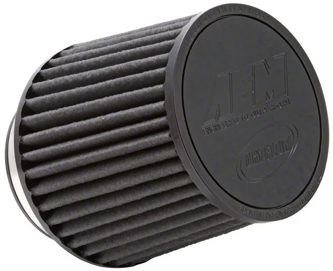 AEM Induction Brute Force DryFlow Air Filter; 3-Inch Inlet / 5.125-Inch Length (Universal; Some Adaptation May Be Required)