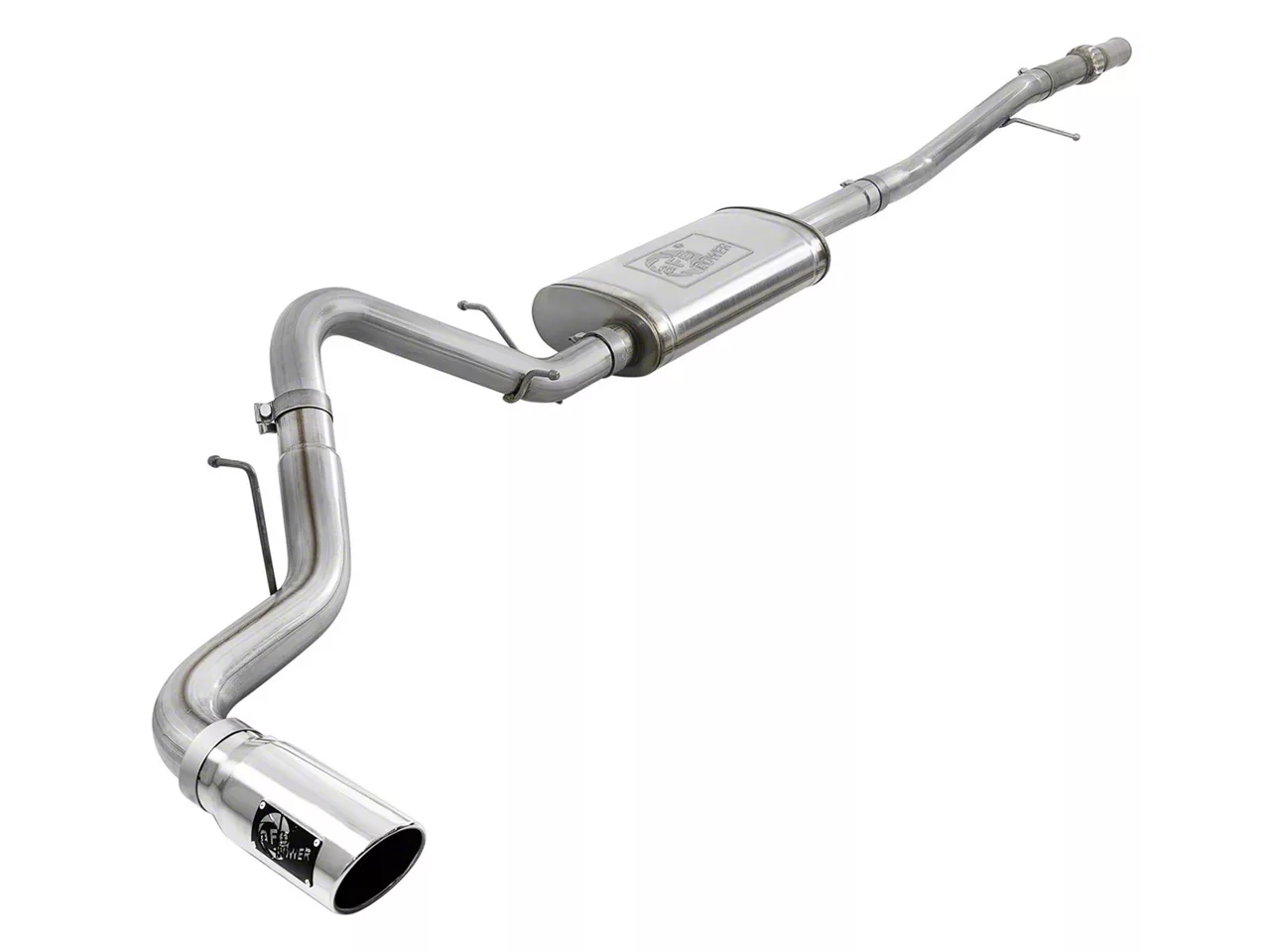 AFE Apollo GT Series Single Exhaust System with Polished Tip; Side Exit (19-26 5.3L Silverado 1500)