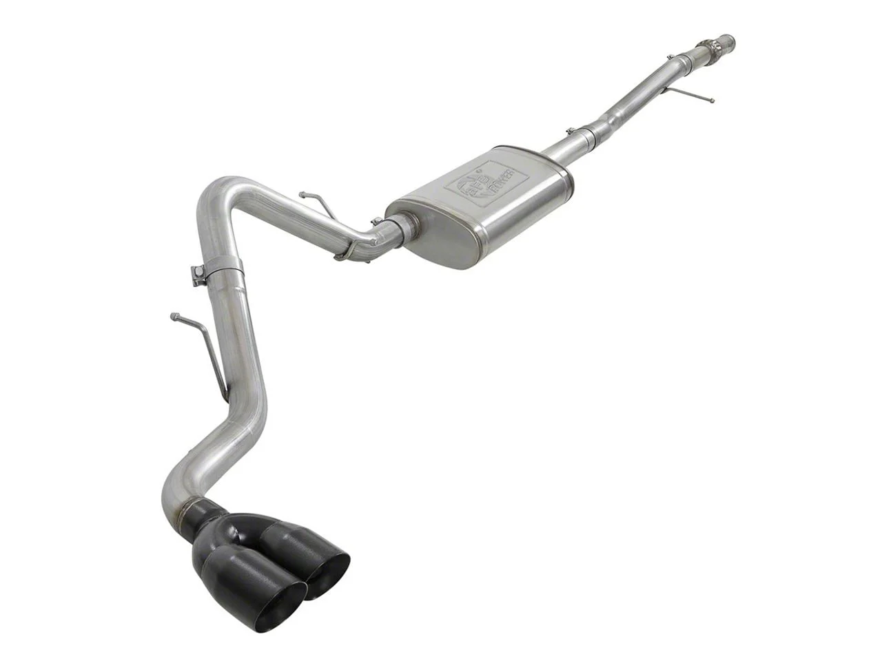 AFE Vulcan Series 3-Inch Single Exhaust System with Black Tips; Side Exit (19-26 5.3L Silverado 1500)