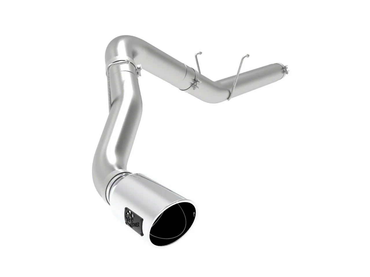 AFE ATLAS 5-Inch DPF-Back Single Exhaust System with Polished Tip; Side Exit (19-24 6.7L RAM 2500)