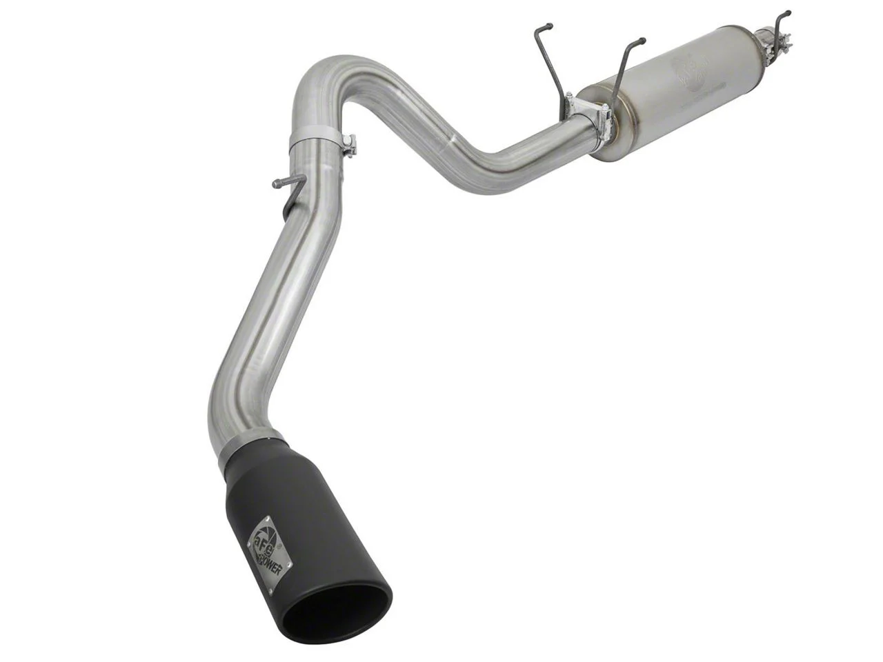 AFE MACH Force-XP 4-Inch Single Exhaust System with Black Tip; Side Exit (14-26 6.4L RAM 2500)