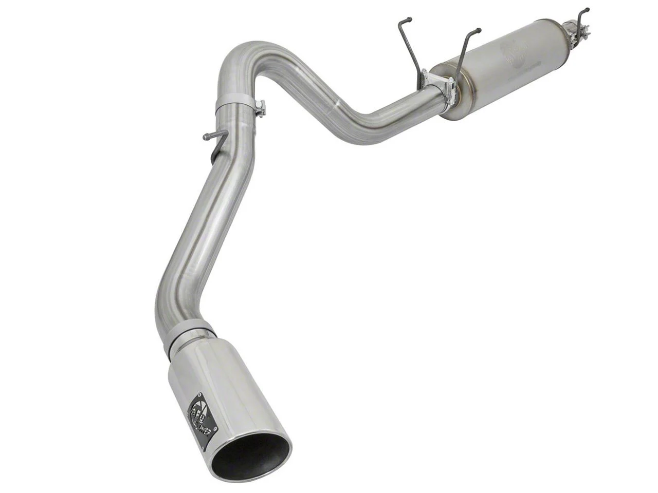 AFE MACH Force-XP 4-Inch Single Exhaust System with Polished Tip; Side Exit (14-26 6.4L RAM 2500)