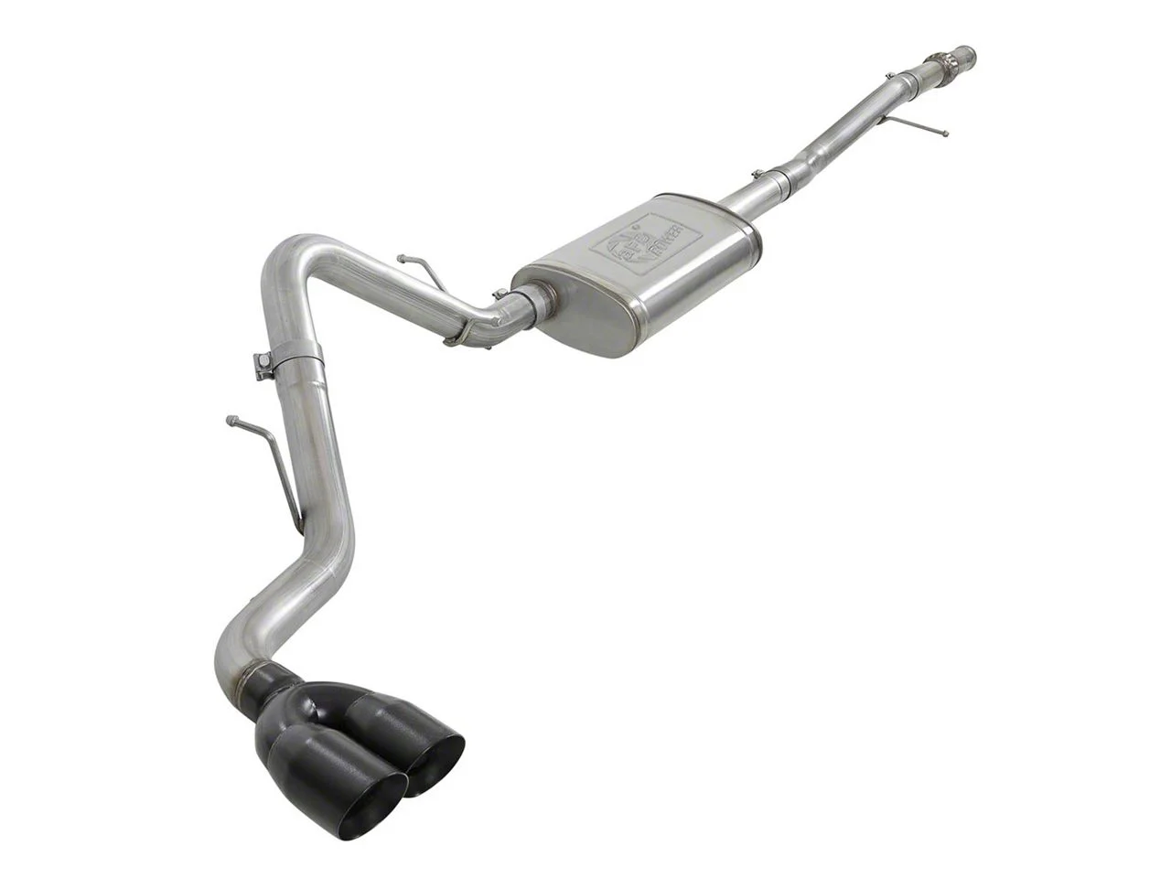 AFE Vulcan Series 3-Inch Single Exhaust System with Black Tips; Side Exit (19-26 4.3L Sierra 1500)