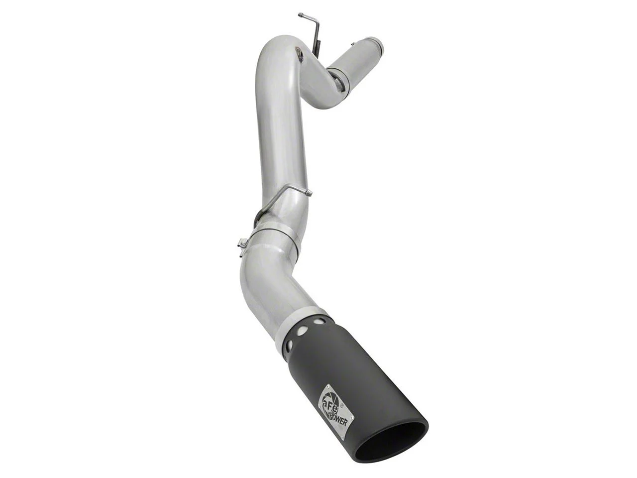 AFE ATLAS 5-Inch DPF-Back Single Exhaust System with Black Tip; Side Exit (2016 6.6L Duramax Sierra 2500 HD)