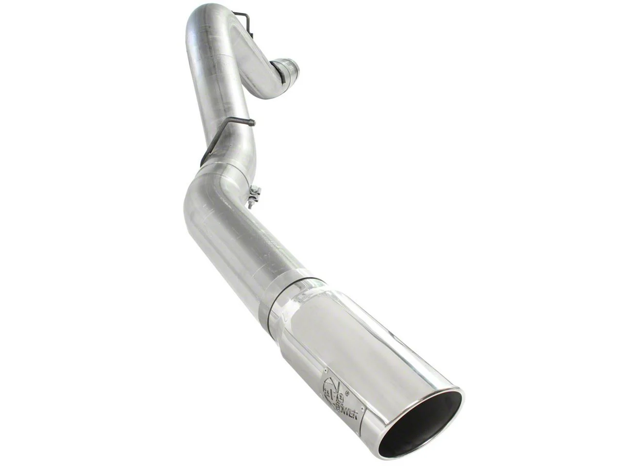 AFE ATLAS 5-Inch DPF-Back Single Exhaust System with Polished Tip; Side Exit (11-16 6.6L Duramax Sierra 2500 HD)