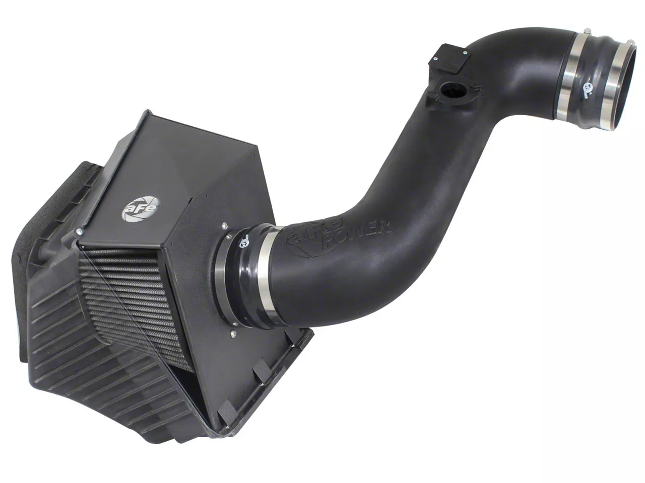 AFE Magnum FORCE Stage-2 Cold Air Intake with Pro DRY S Filter; Black (11-16 6.6L Duramax Sierra 2500 HD)