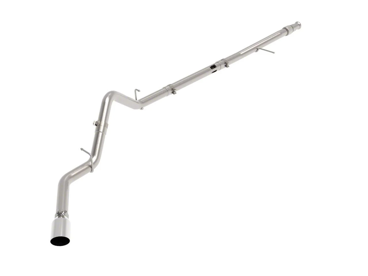AFE Large Bore-HD 3-Inch DPF-Back Single Exhaust System with Polished Tip; Side Exit (20-26 3.0L Duramax Silverado 1500)