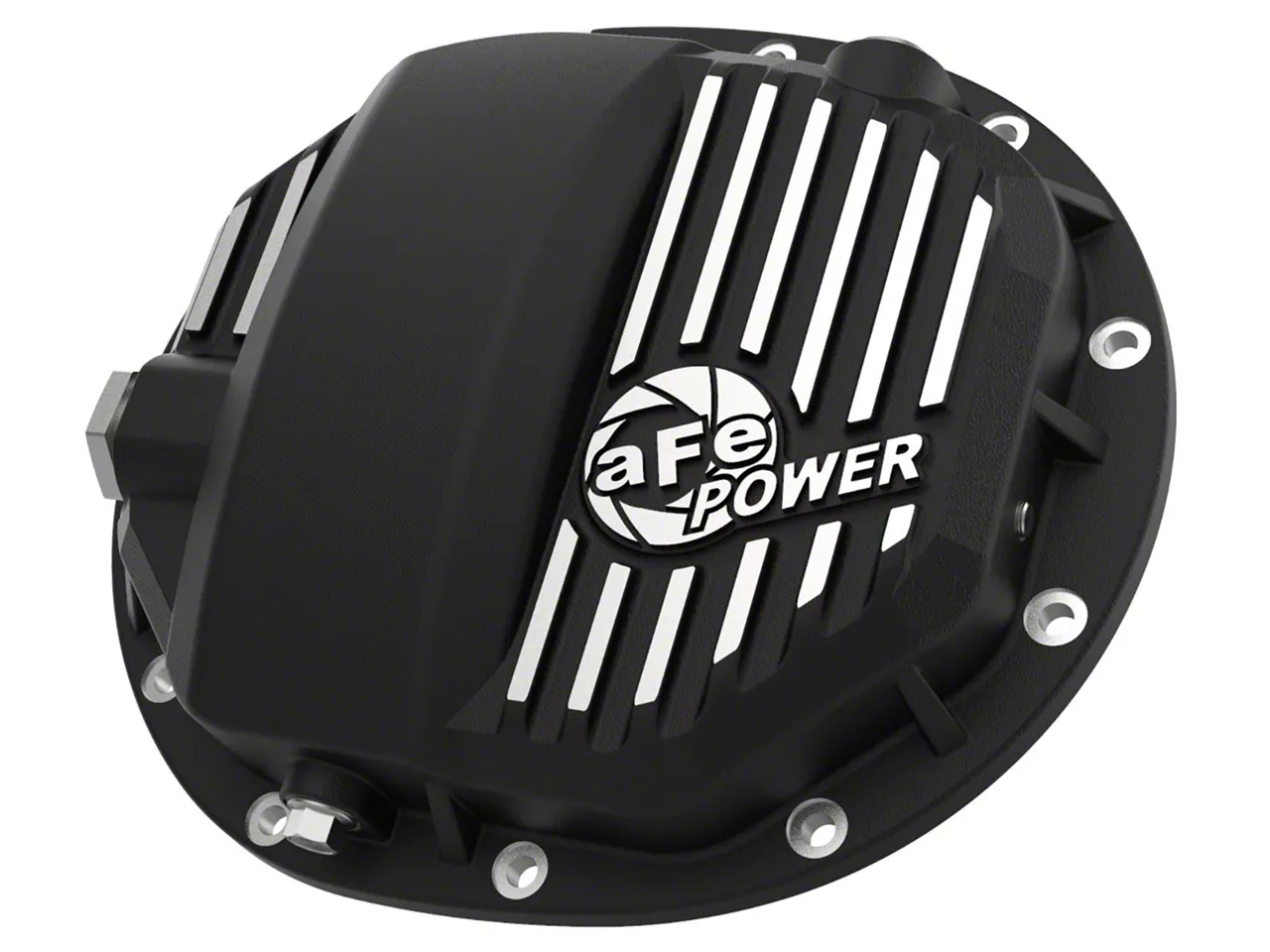 AFE Pro Series Rear Differential Cover with Machined Fins; Black; AAM 9.5/9.76 (14-26 Silverado 1500)