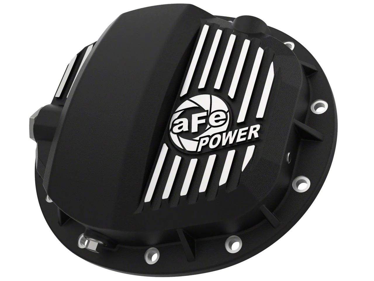 AFE Pro Series Rear Differential Cover with Machined Fins; Black; GMCH 9.5-12 (19-26 Silverado 1500)