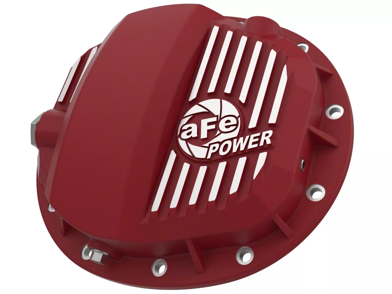 AFE Pro Series Rear Differential Cover with Machined Fins; Red; GMCH 9.5-12 (19-26 Silverado 1500 w/ RPO Code SU8)