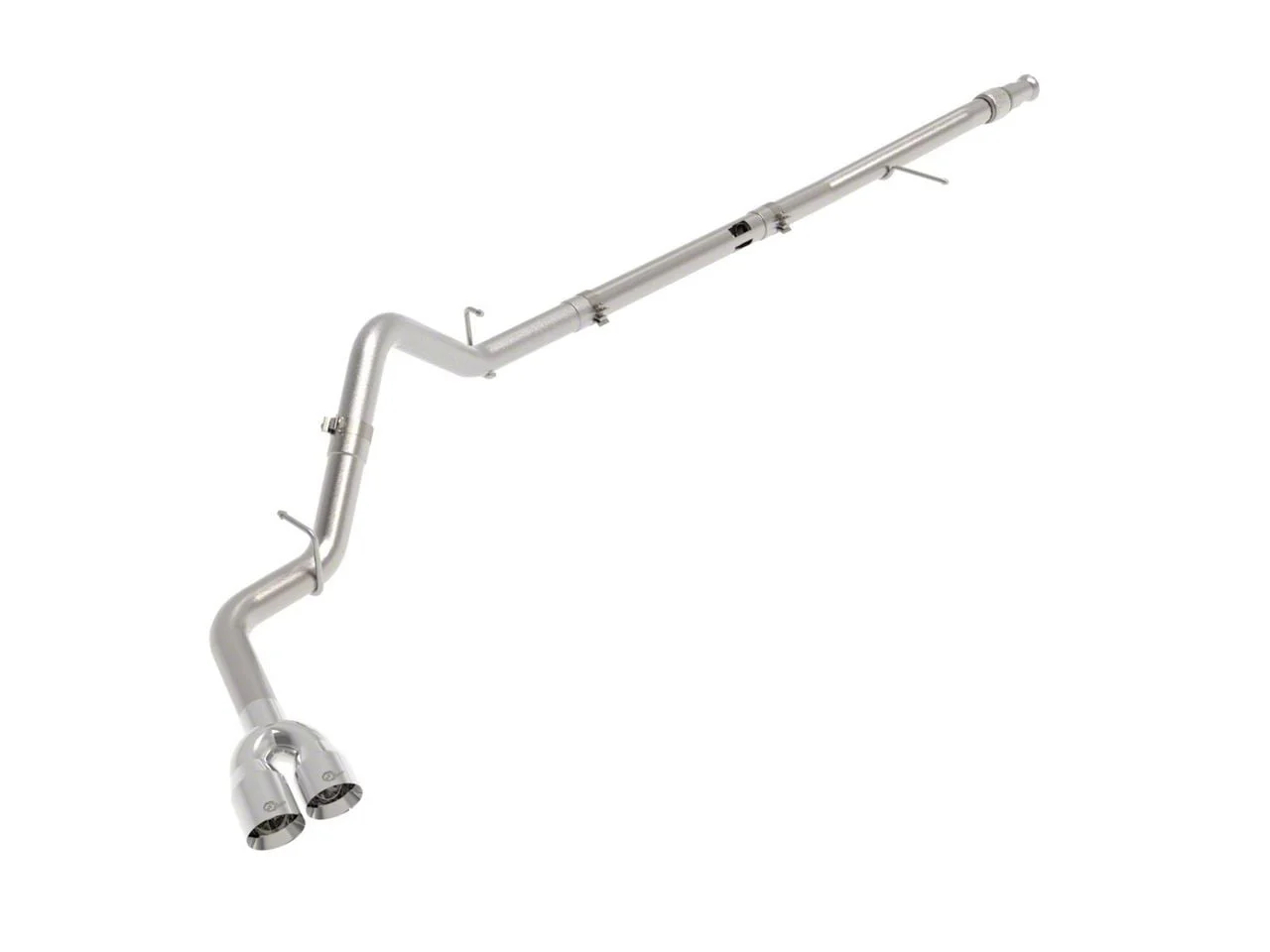 AFE Rebel XD Series 3-Inch DPF-Back Single Exhaust System with Polished Tips; Side Exit (20-26 3.0L Duramax Silverado 1500)