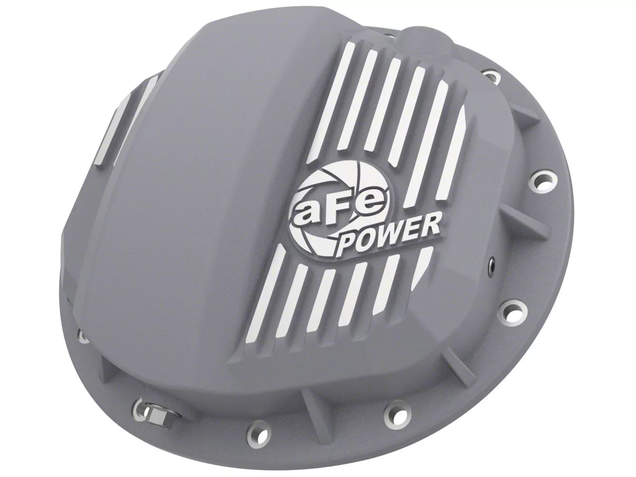 AFE Street Series Rear Differential Cover with Machined Fins; Raw; GMCH 9.5-12 (19-26 Silverado 1500)