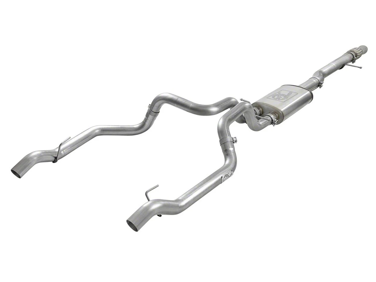 AFE Vulcan Series 4 to 3-Inch Dual Exhaust System; Rear Exit (19-26 6.2L Silverado 1500 w/ Factory Dual Exhaust)