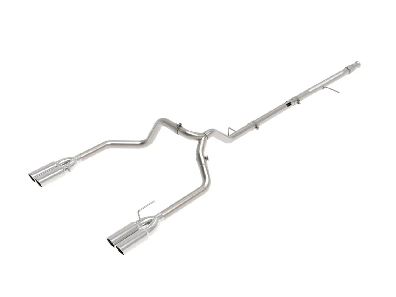 AFE Vulcan Series 3-Inch DPF-Back Dual Exhaust System with Polished Tips; Rear Exit (20-26 3.0L Duramax Silverado 1500)