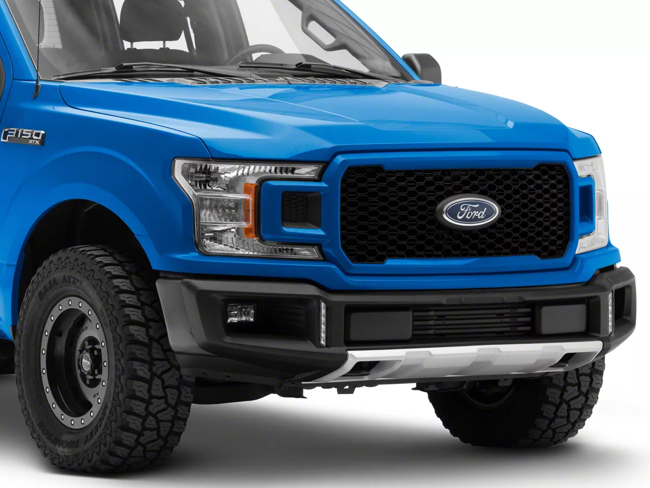 Air Design Front Bumper Guard with DRL; Satin Black (18-20 F-150, Excluding Raptor)