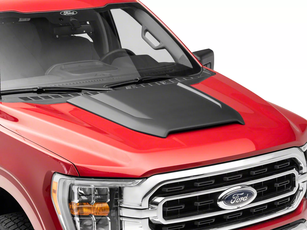 Air Design Hood Scoop; Satin Black (21-26 F-150, Excluding Raptor & Tremor)