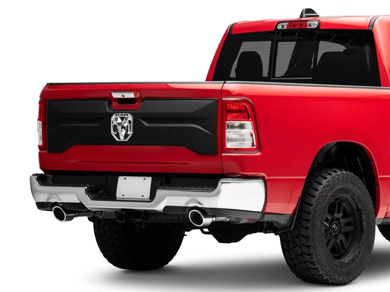 Air Design Tailgate Applique; Satin Black (19-26 RAM 1500)
