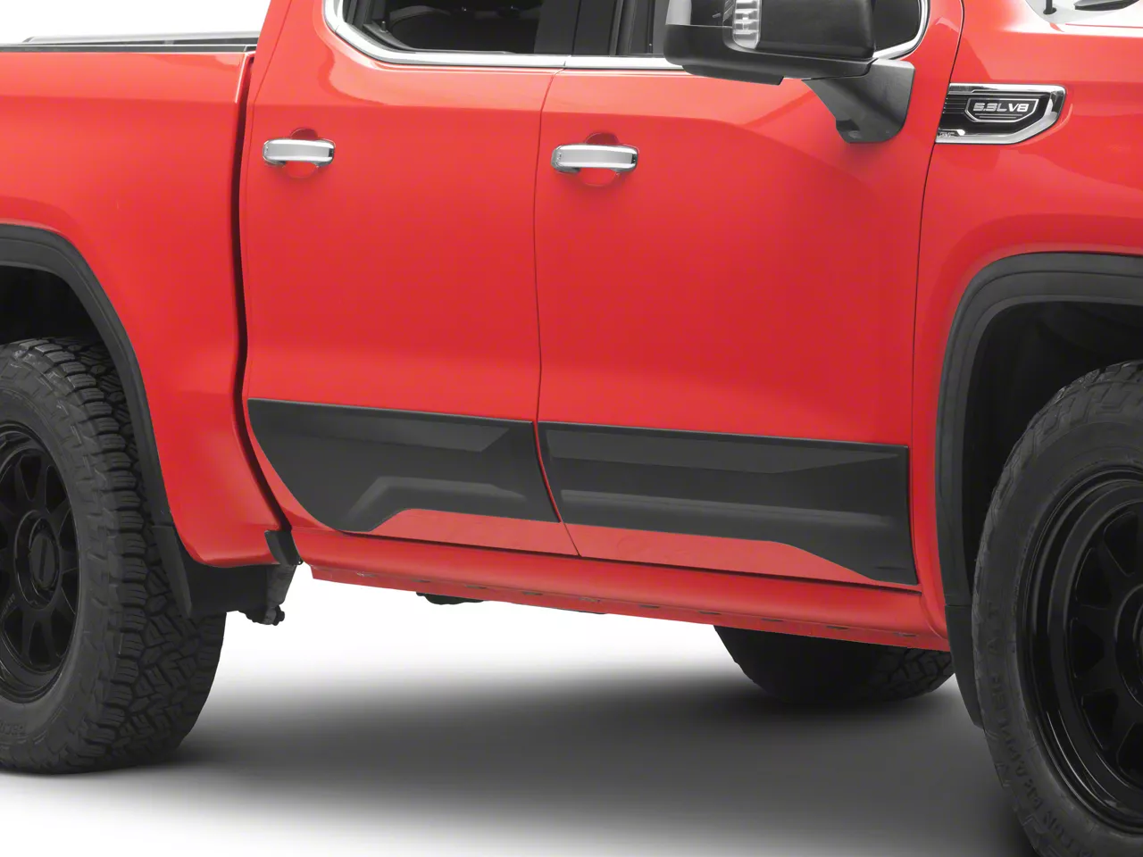 Air Design Door Rocker Panels; Satin Black (19-26 Sierra 1500 Crew Cab)