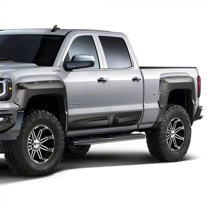 Air Design Super Bolt Fender Flares; Satin Black (16-18 Sierra 1500 w/ 6.50-Foot Standard & 8-Foot Long Box)