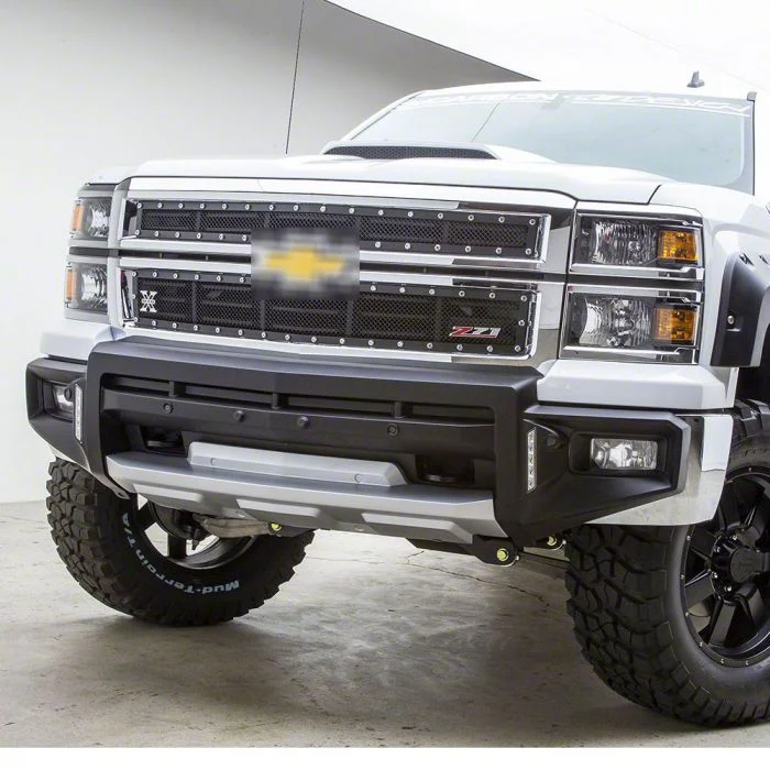 Air Design Front Bumper Guard with DRL; Satin Black (14-15 Silverado 1500)