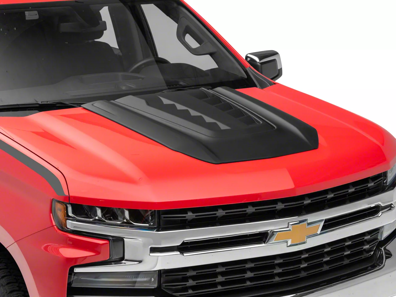 Air Design Hood Scoop; Satin Black (19-26 Silverado 1500)