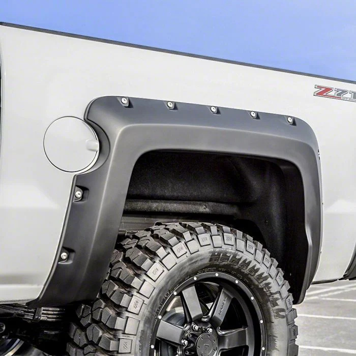Air Design Super Bolt Fender Flares; Satin Black (14-18 Silverado 1500 w/ 5.80-Foot Short Box)