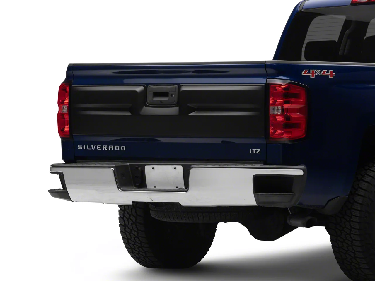 Air Design Tailgate Applique; Satin Black (14-18 Silverado 1500)