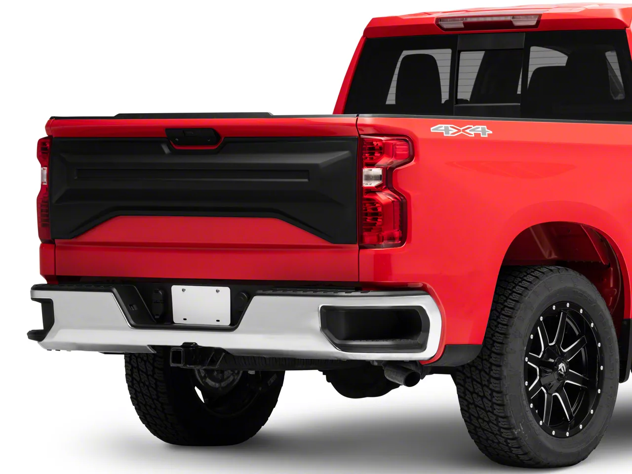 Air Design Tailgate Applique; Satin Black (19-26 Silverado 1500)