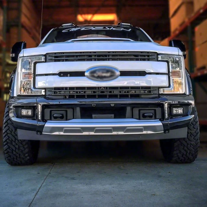 Air Design Front Bumper Guard with DRL; Unpainted (17-19 F-250 Super Duty)