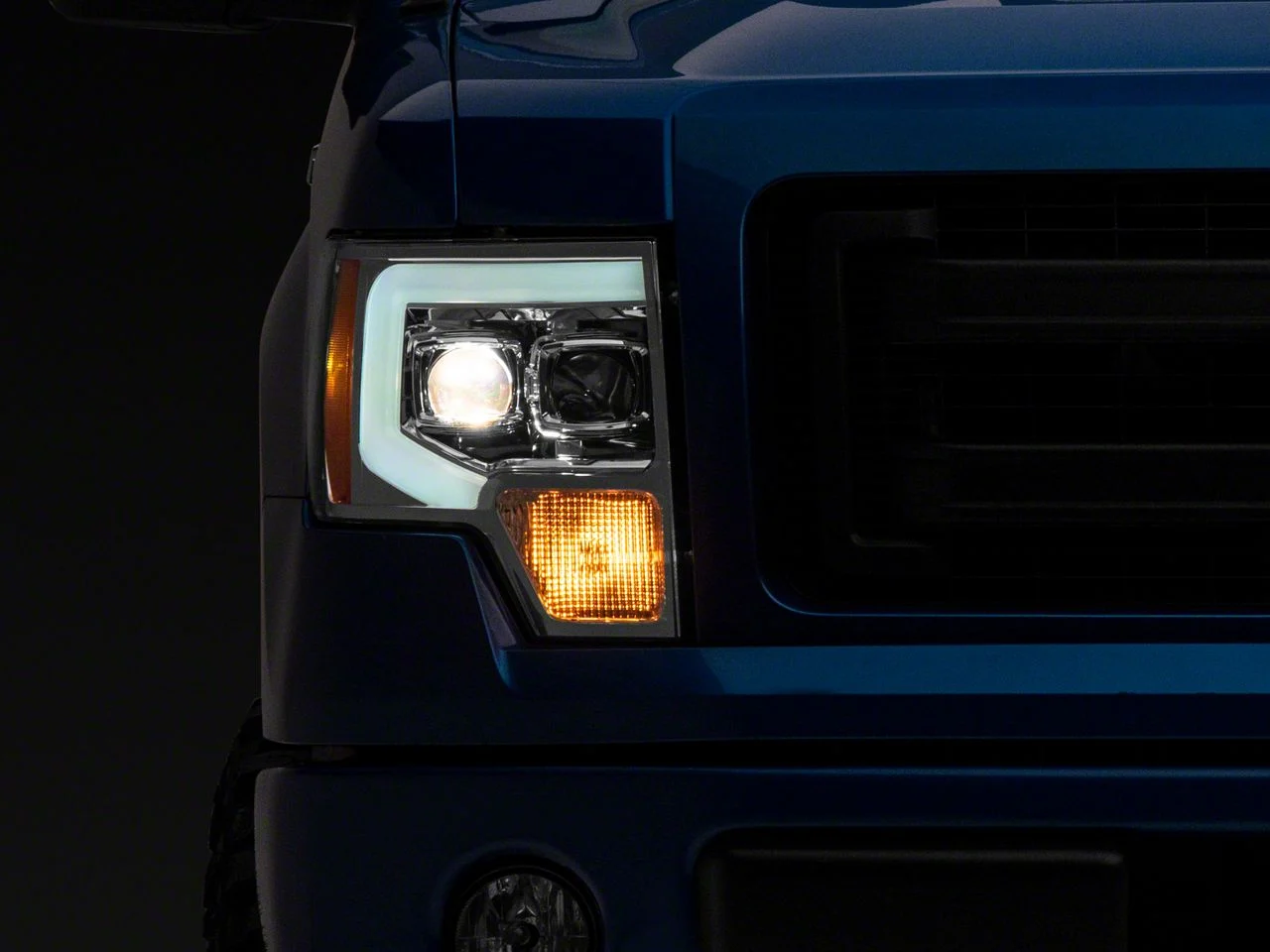 AlphaRex PRO-Series Projector Headlights; Chrome Housing; Clear Lens (09-14 F-150)