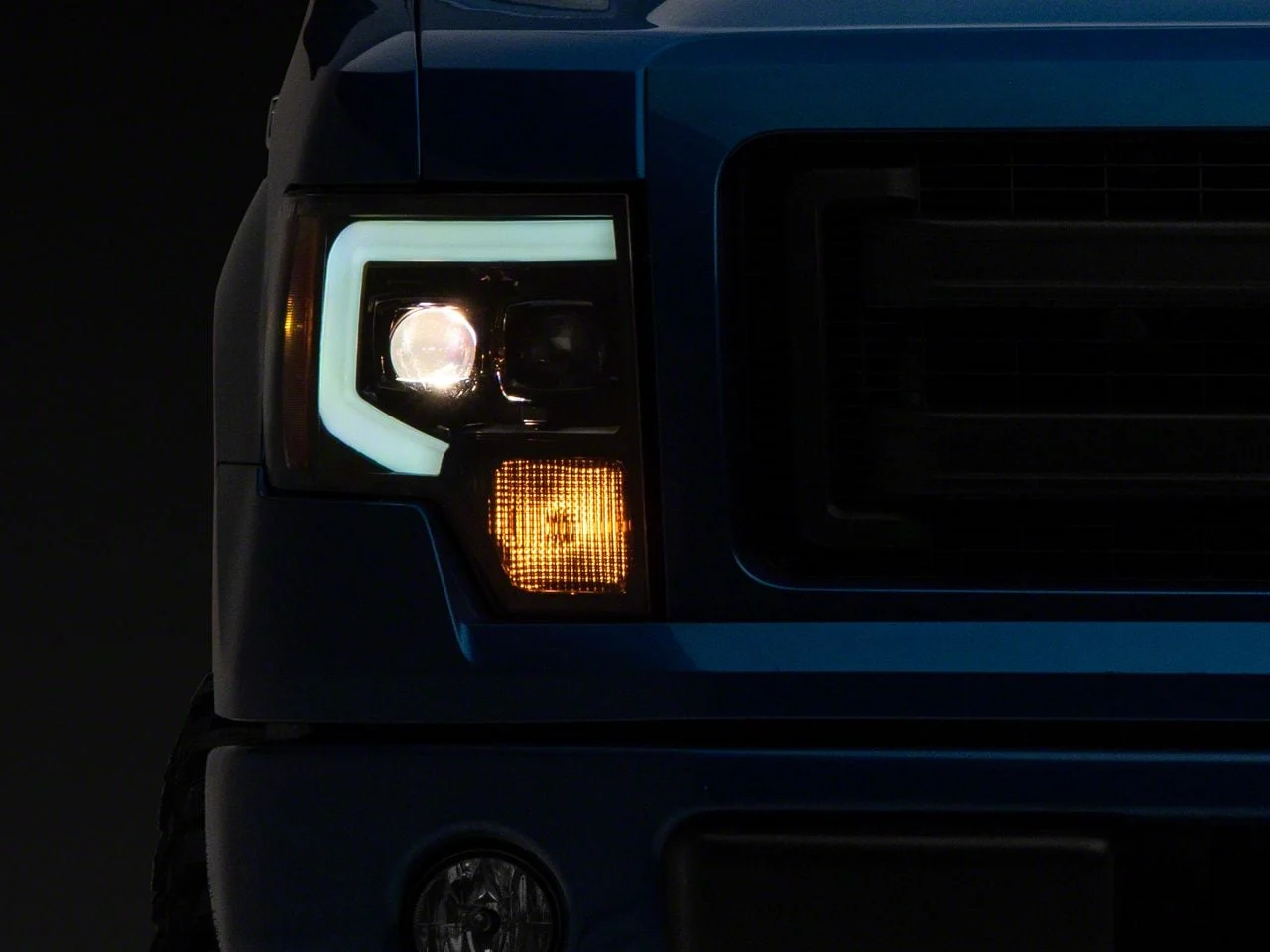 AlphaRex PRO-Series Projector Headlights; Jet Black Housing; Clear Lens (09-14 F-150)