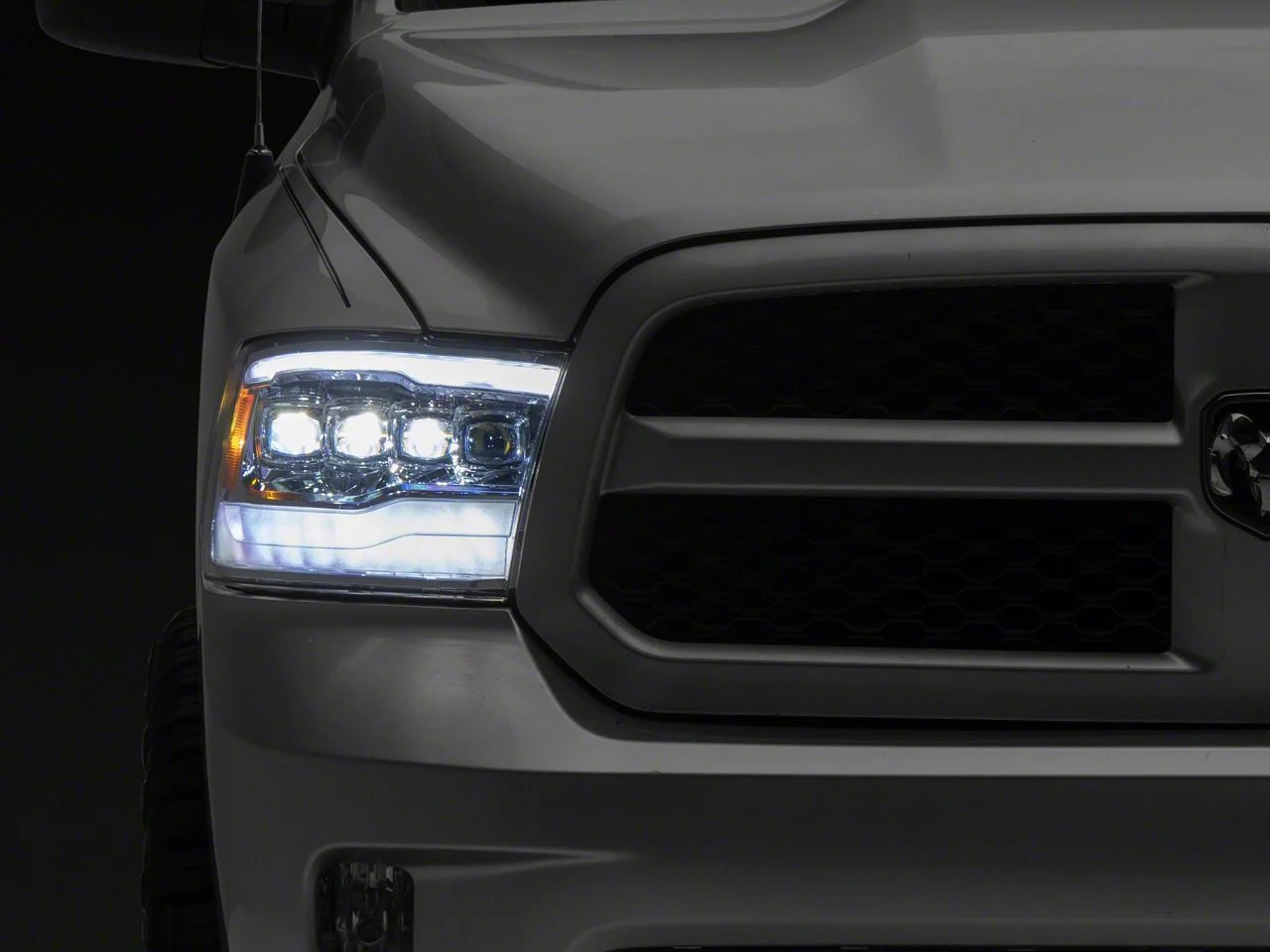AlphaRex NOVA-Series LED Projector Headlights; Chrome Housing; Clear Lens (09-18 RAM 1500 w/ Factory Halogen Non-Projector Headlights)