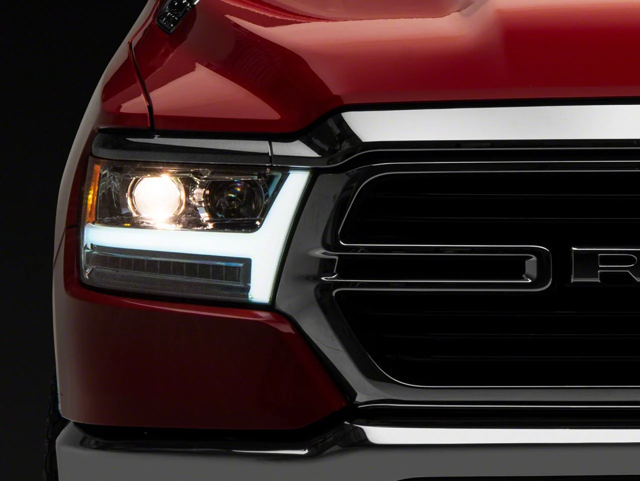AlphaRex PRO-Series Projector Headlights; Chrome Housing; Clear Lens (19-24 RAM 1500 w/ Factory Halogen Headlights)