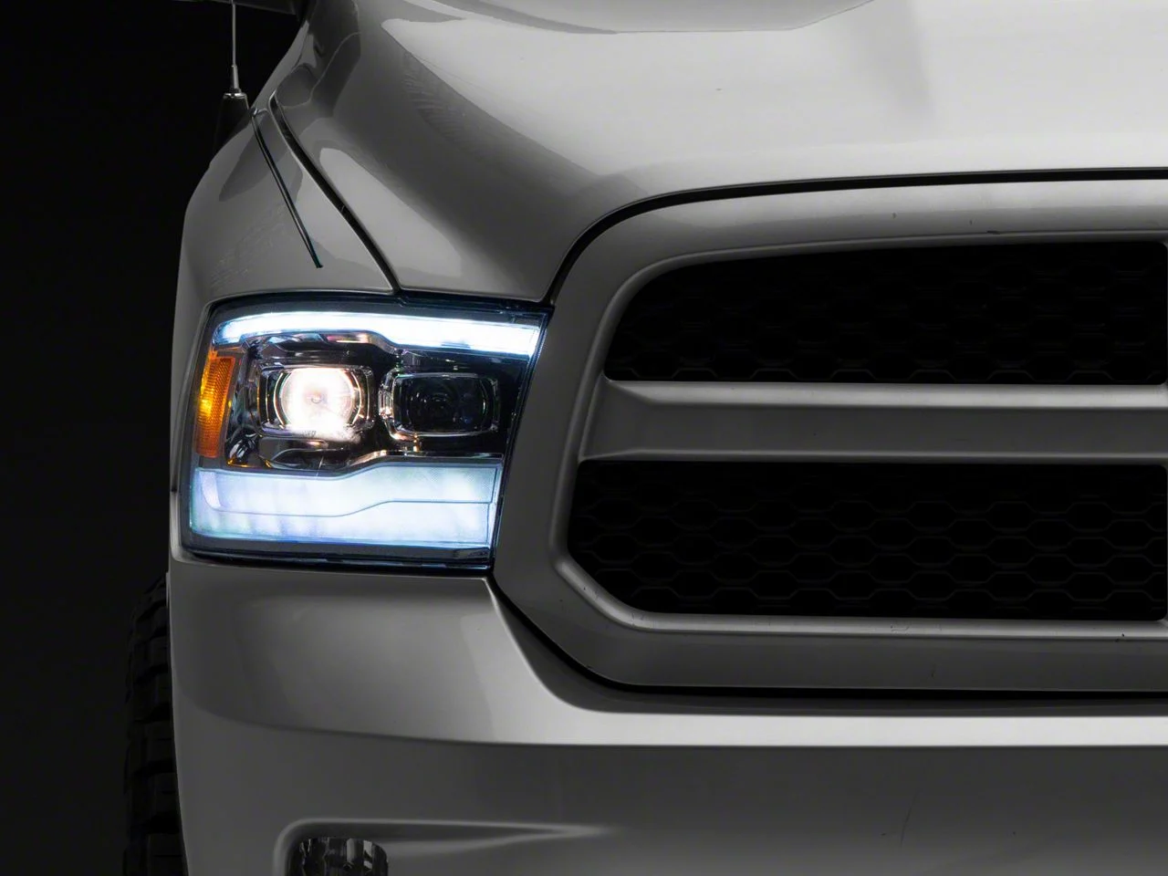 AlphaRex PRO-Series Projector Headlights; Chrome Housing; Clear Lens (09-18 RAM 1500 w/ Factory Halogen Non-Projector Headlights)