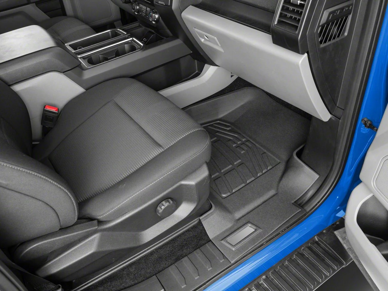 RedRock Sure-Fit Front and Second Row Floor Liners; Black (15-26 F-150 SuperCab)