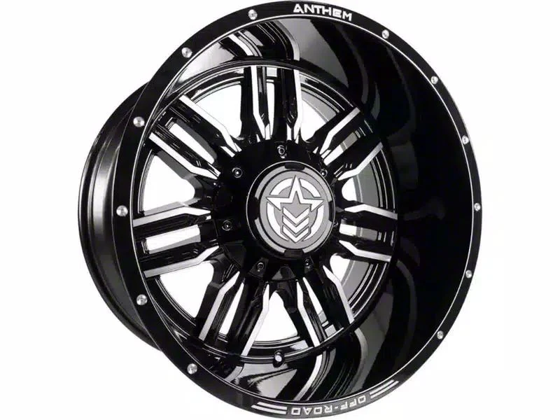 Anthem Off-Road Equalizer Gloss Black with Gray Tint Milled 6-Lug Wheel; 20x10; -24mm Offset (19-26 Sierra 1500)
